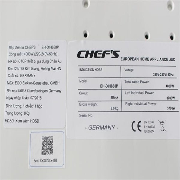 Bếp từ Chef's EH-DIH888P ( liên hệ để có giá tốt nhất )